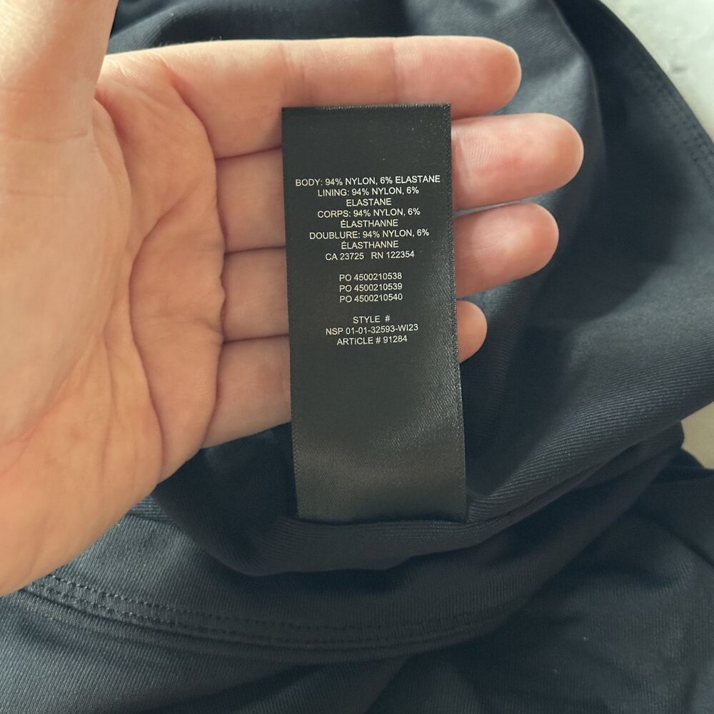 Aritzia Babaton Black Polo Long Sleeve Shirt - Picture 6 of 8